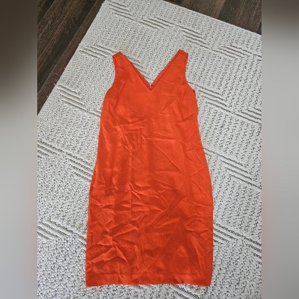 RALPH LAUREN BLACK LABEL ORANGE CORAL POCKET DRESS SZ 12